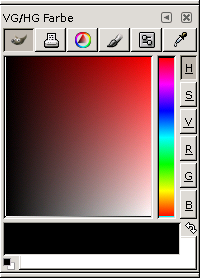 Ansicht des Dialoges VG/HG-Farbe